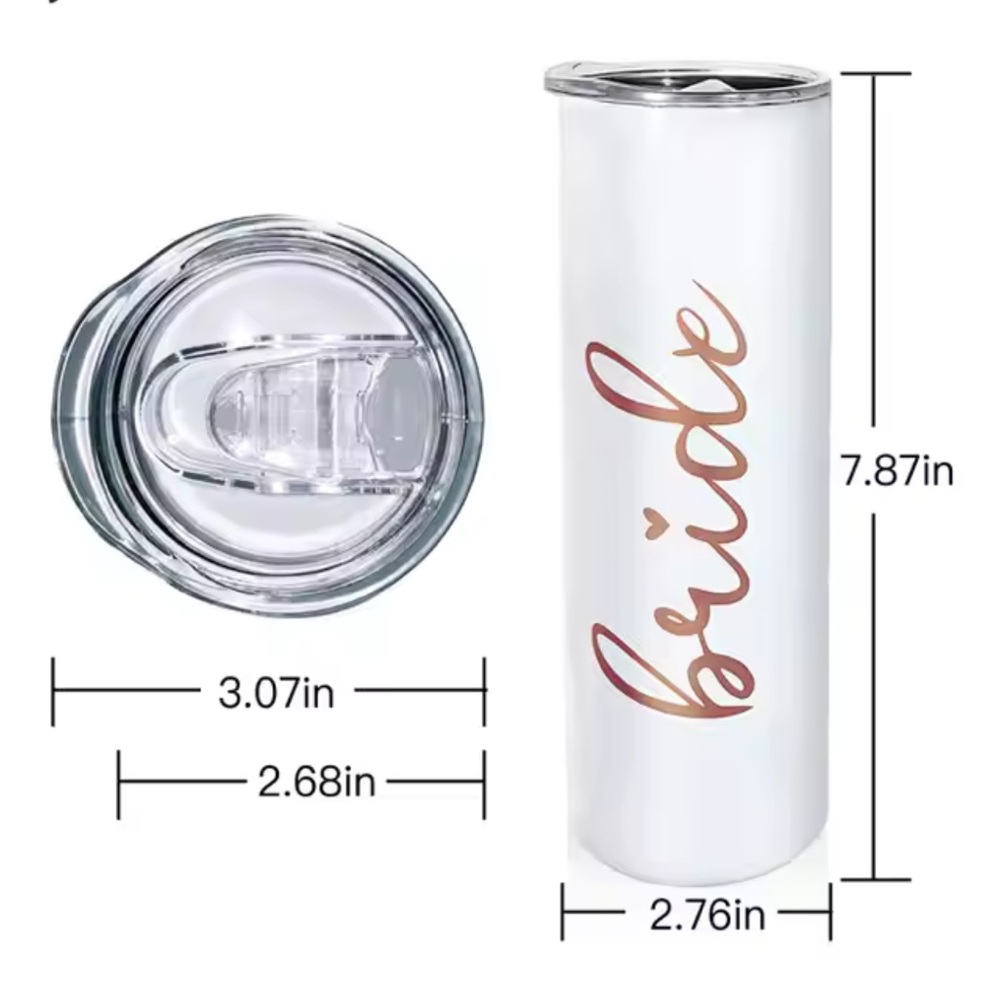 Bride NWOT White Tall Tumbler With Lid